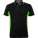 QUICK DRY POLO 100% POLYESTER BLACK - GREEN