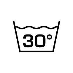 Delicate wash lukewarm (30°C)