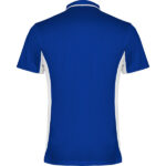 QUICK DRY POLO 100% POLYESTER ROYAL BLUE - WHITE - Image 3
