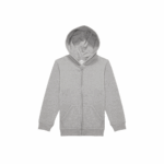 ID 334 - KIDS ZIP HOOD - 80% COTTON 20% POLYESTER - SPORT GREY - Image 2
