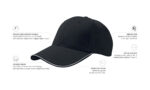 BASEBALL CAP 35-65% - BLACK - Image 4