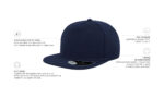 SNAP FIVE CAP-FLAT-PVS CLOSE - NAVY - Image 2