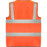 SAFETY VEST WITH ZIP-NEON ORANGE - Image 2