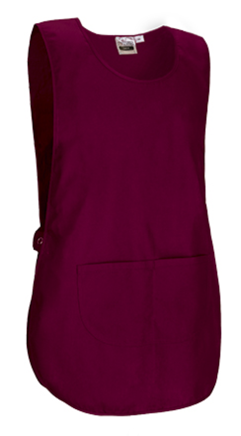 83 - BURGUNDY WORK TABARD WITH POCKET - BURGUNDY - Image 1