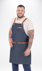ESPRESSO LONG APRON-BLUE DENIM - Image 5