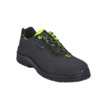 ST S3 SAFEMAN SHOES BLACK WITH GREEN STRIPES