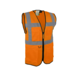 SAFETY VEST WITH ZIP SINGER - NEON ORANGE