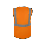 SAFETY VEST WITH ZIP SINGER - NEON ORANGE - Image 2