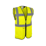 SAFETY VEST WITH ZIP SINGER - NEON YELLOW